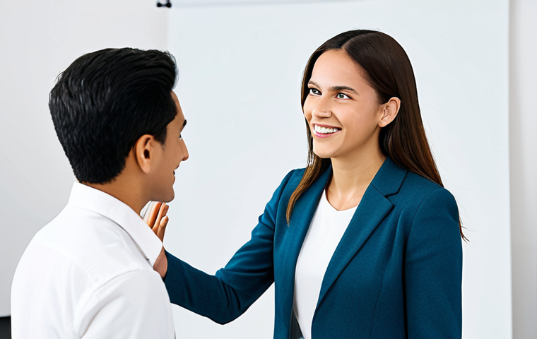 보컬트레이너 일상 업무 - **Prompt:** "A professional voice coach, fully clothed in a modest business casual outfit, interacti...